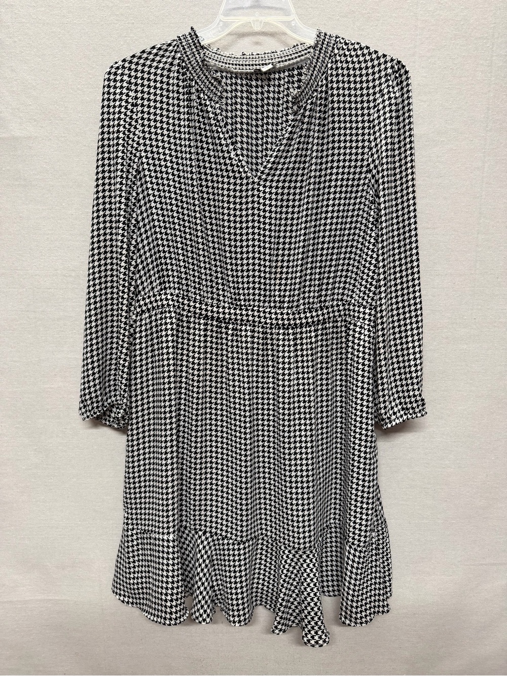 J. Crew Houndstooth Long Sleeve Dress - size 16